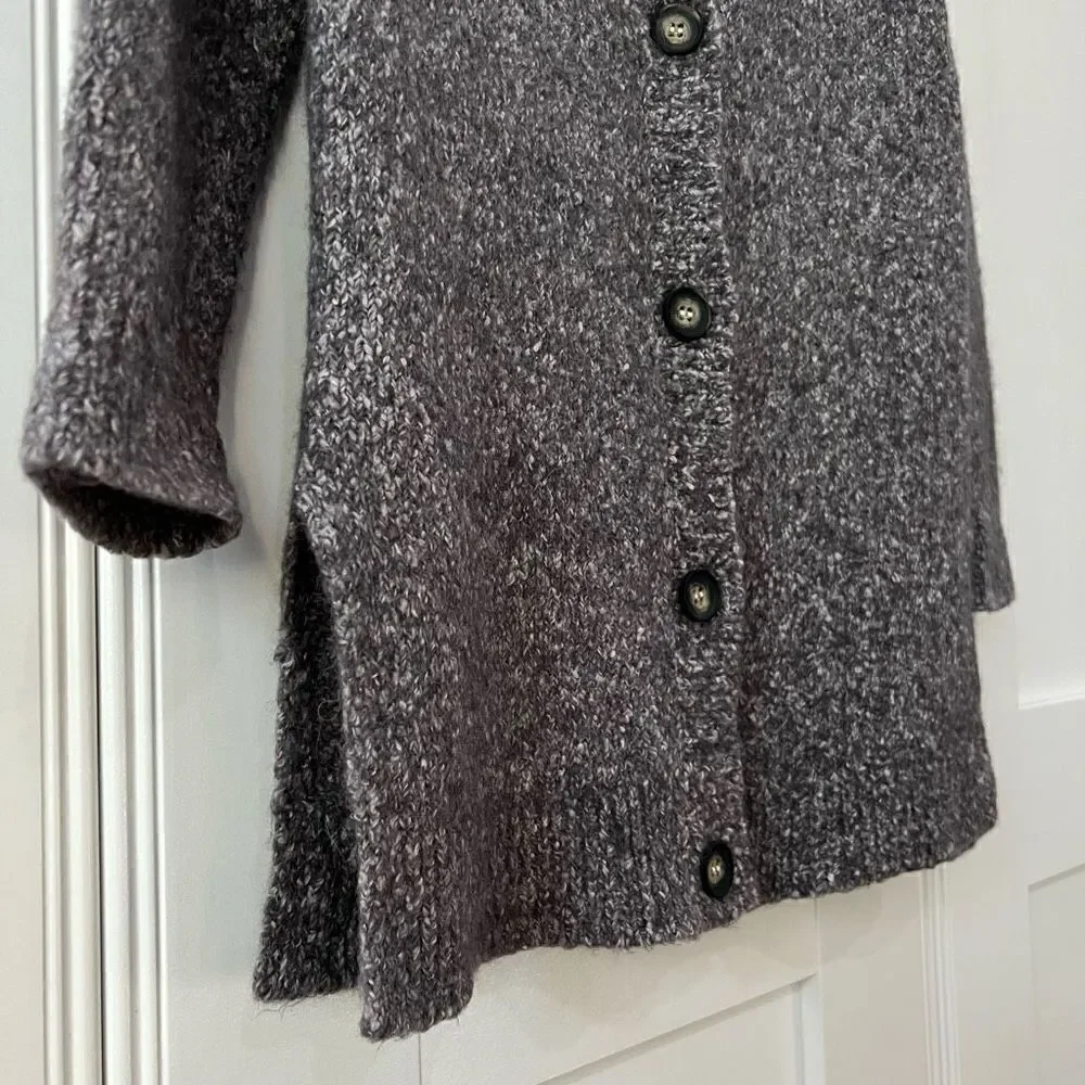 ATM Anthony Thomas Melillo Sweater Womens XS Gray Alpaca Blend Button Up